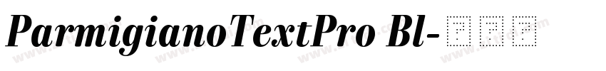 ParmigianoTextPro Bl字体转换